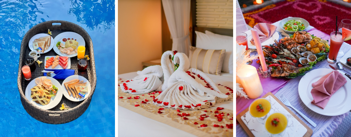 免費贈送漂浮早餐一次/私人泳池別墅自由享樂→120分鐘傳統峇里式按摩→Pantai Pandawa藍色公路→ Pandawa 海灘俱樂部下午茶→儀式感滿滿 浪漫燭光晚餐(海鮮套餐)&泳池鋪花瓣布置