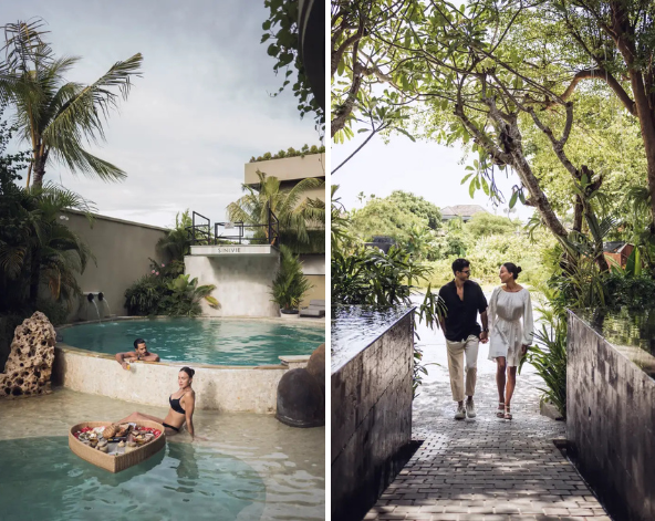 泳池別墅自由享樂→INS風蔬食系餐廳→機場→台北