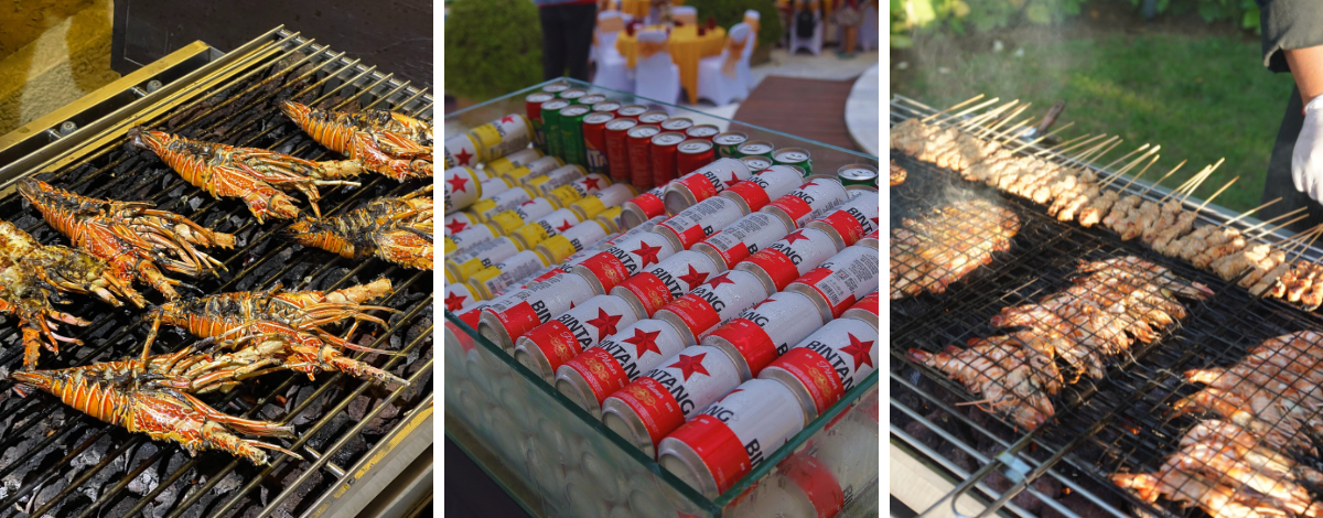 派對活動日~泳池別墅自由活動(贈送精油按摩120分鐘)→招待咖啡工廠品嘗麝香貓咖啡→放鬆計畫二選一:海灘俱樂部Chill 一下(現點現付) 或 別墅自由享樂→VILLA海陸燒烤BBQ PARTY+啤酒飲料