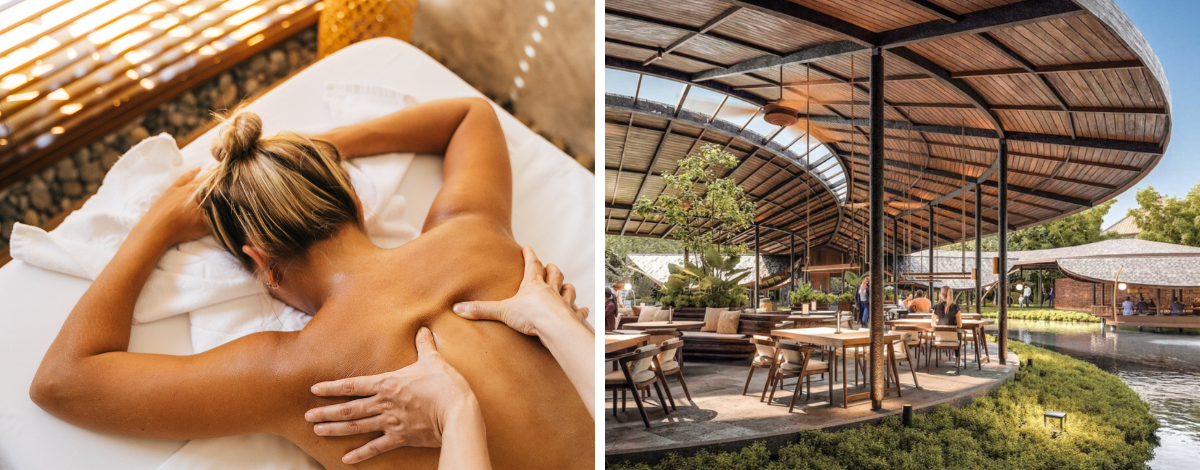 台北→峇里島→迎賓獻花→紓壓精油按摩120分鐘→水上餐廳